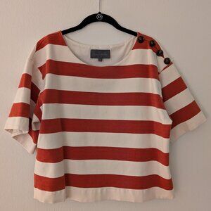 Anthropologie Sunday in Brooklyn Structured Boxy Striped Tee